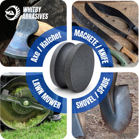 Whitby Abrasives machete sharpening stone ready for quick edge restoration