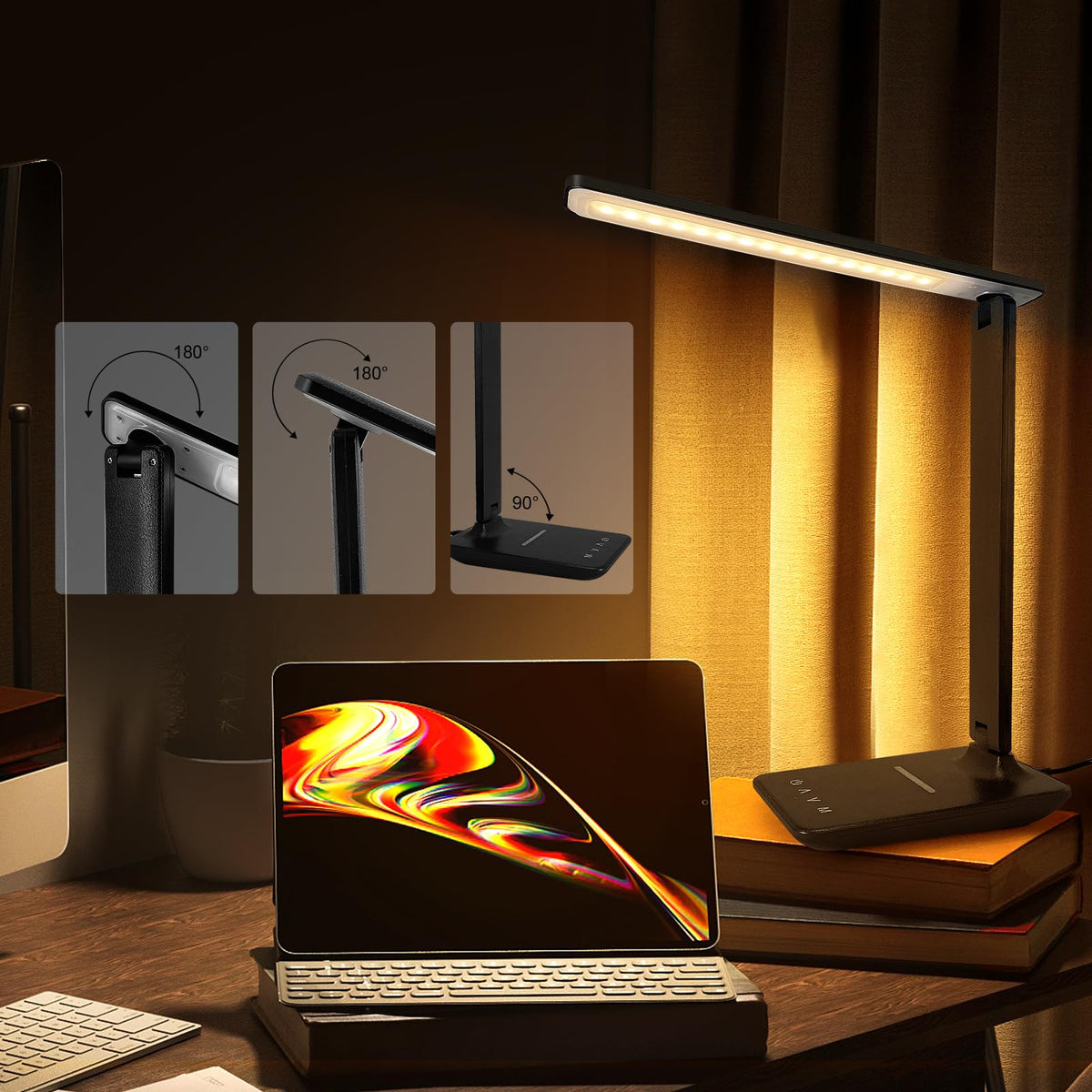 White Crown LED desk lamp designed with aluminum heat sink for long life