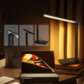 White Crown LED desk lamp designed with aluminum heat sink for long life