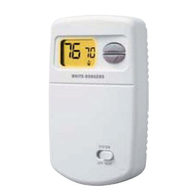 White-Rodgers 1E78-140 backlit display shows easy-to-read temperature control