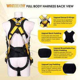 WHITEDEW dorsal D-ring for secure fall protection at height.