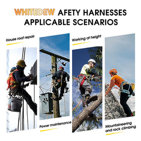 WHITEDEW harness with water-wicking fabric helps manage sweat during outdoor work.