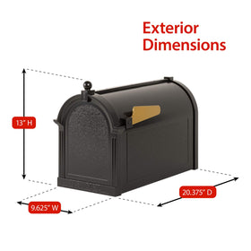 Whitehall Deluxe Mailbox Package Black sunlit finish for timeless appeal