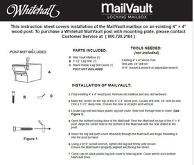 Whitehall MailVault security features deter theft while protecting mail