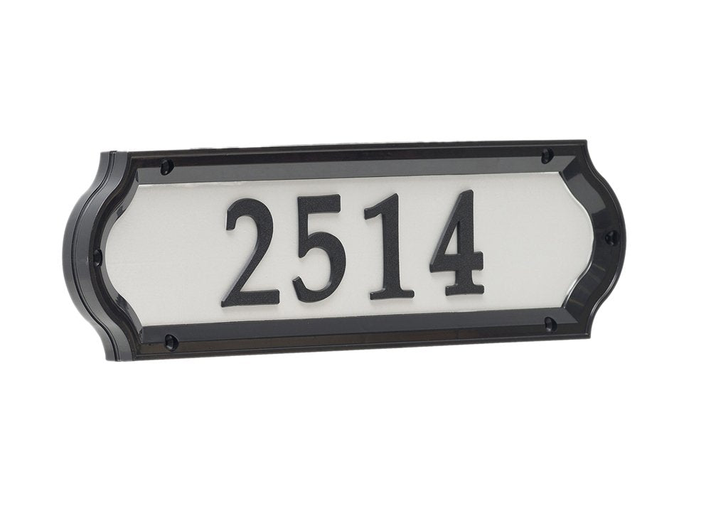 Whitehall Nite Bright address sign front view with reflective clarity for day and night visibility