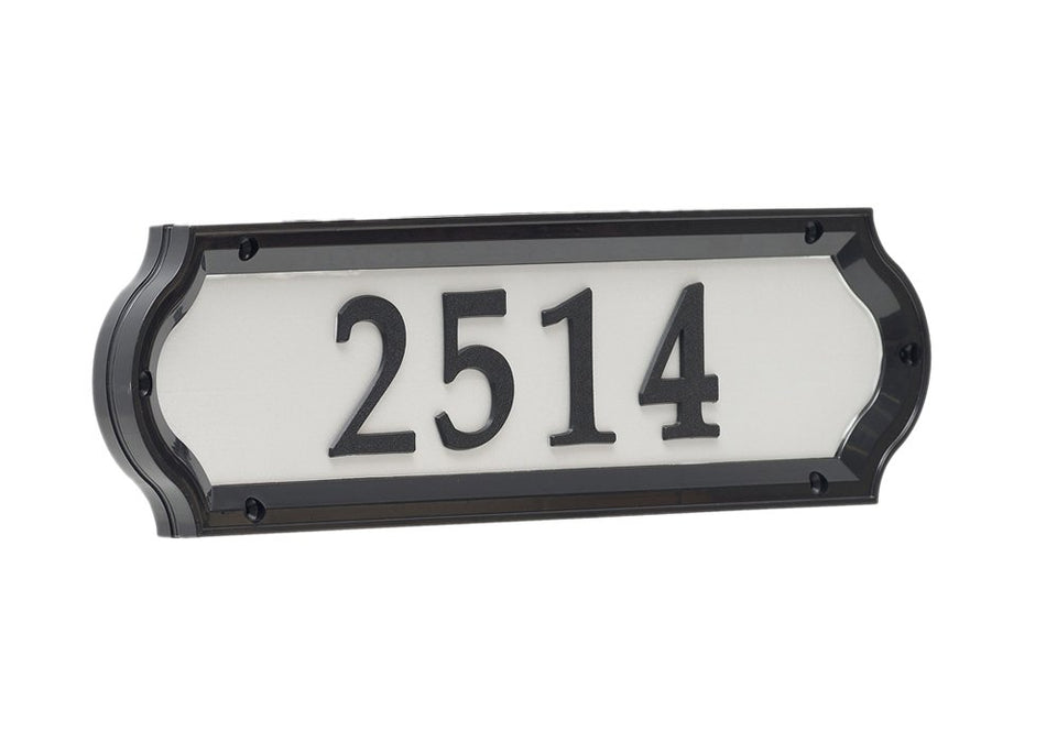 Whitehall Nite Bright address sign front view with reflective clarity for day and night visibility