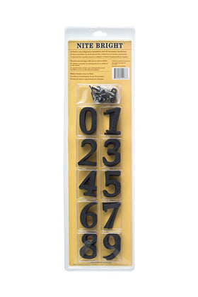 Whitehall Nite Bright address sign mailbox mount placement for curbside visibility