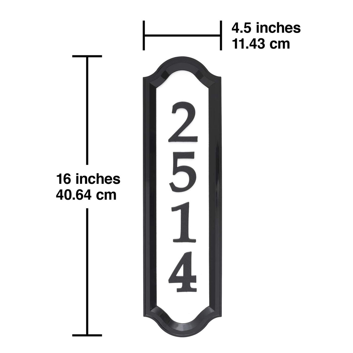Whitehall Nite Bright address sign mounting options demonstrate easy wall or mailbox installation