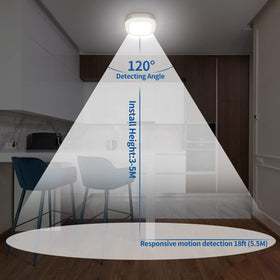 WhitePoplar motion sensor ceiling light near shower area for clear visibility