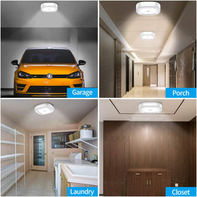 WhitePoplar motion sensor ceiling light in bedroom with gentle 300lm glow