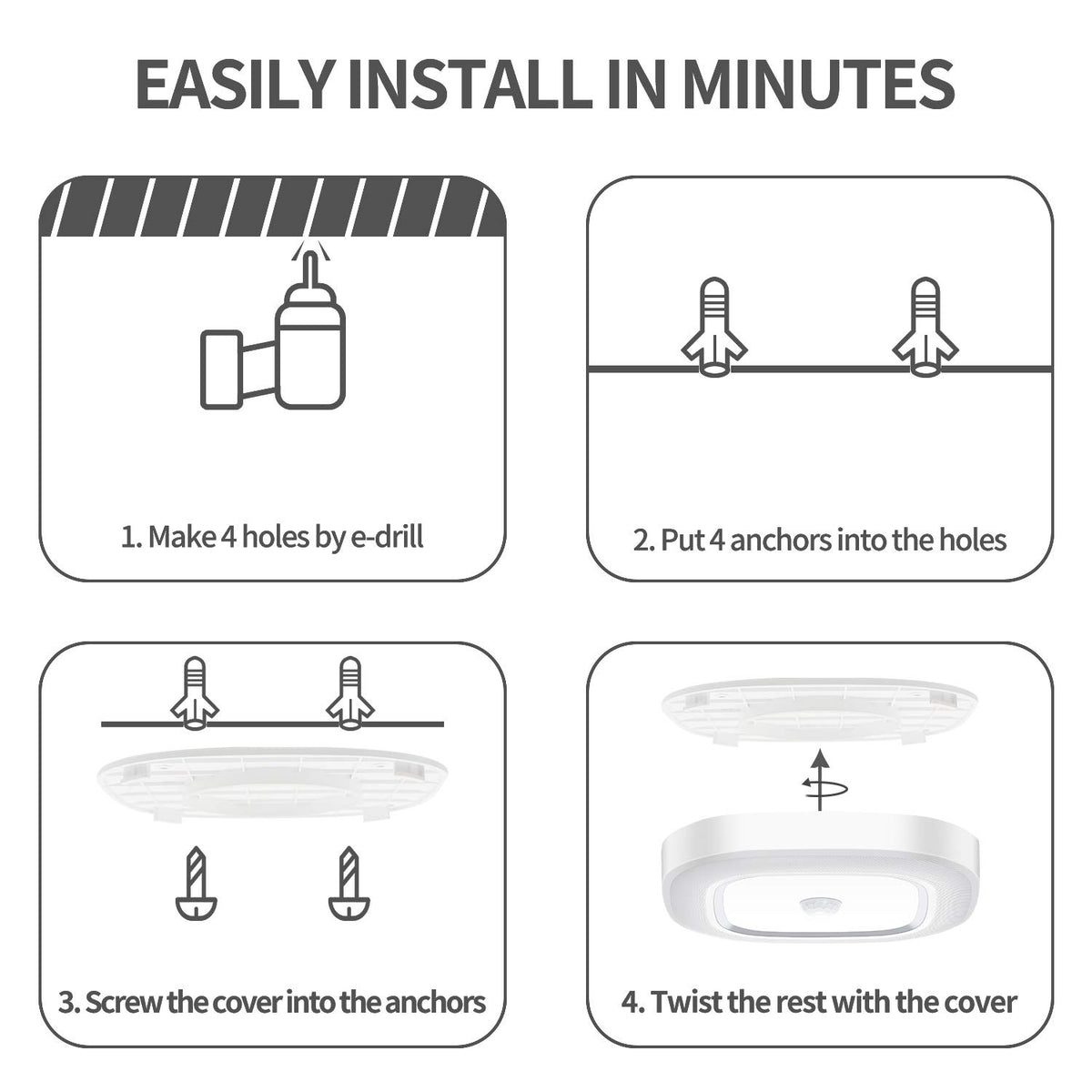 WhitePoplar motion sensor ceiling light in hallway activating at night