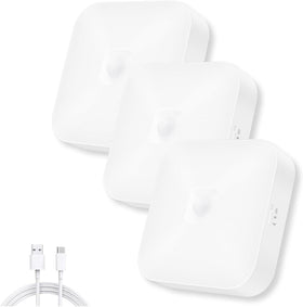 WhitePoplar ceiling light, wireless, motion-activated, no wiring required