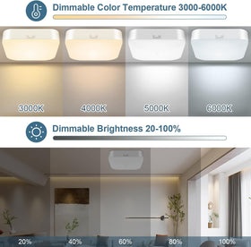 WhitePoplar wireless ceiling light in motion mode for hands-free hallway lighting.