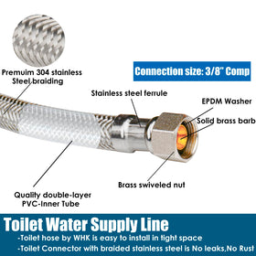 WHK 12-inch hose is NSF/UPC lead-free for non-potable water.