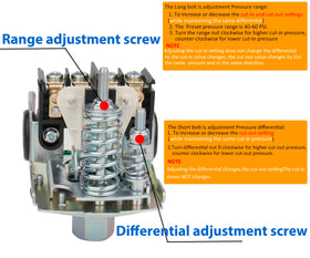 WHK water pressure switch contacts and wiring visible for consistent performance