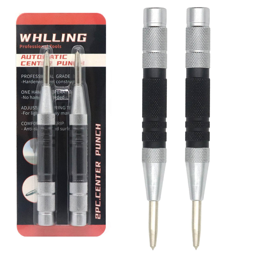 WHLLING 2-piece center punch 6-inch with hardened steel tip for precise marks