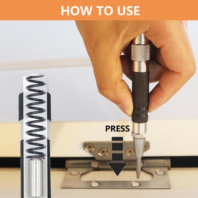 WHLLING 5-inch center punch features corrosion-resistant steel for durability.