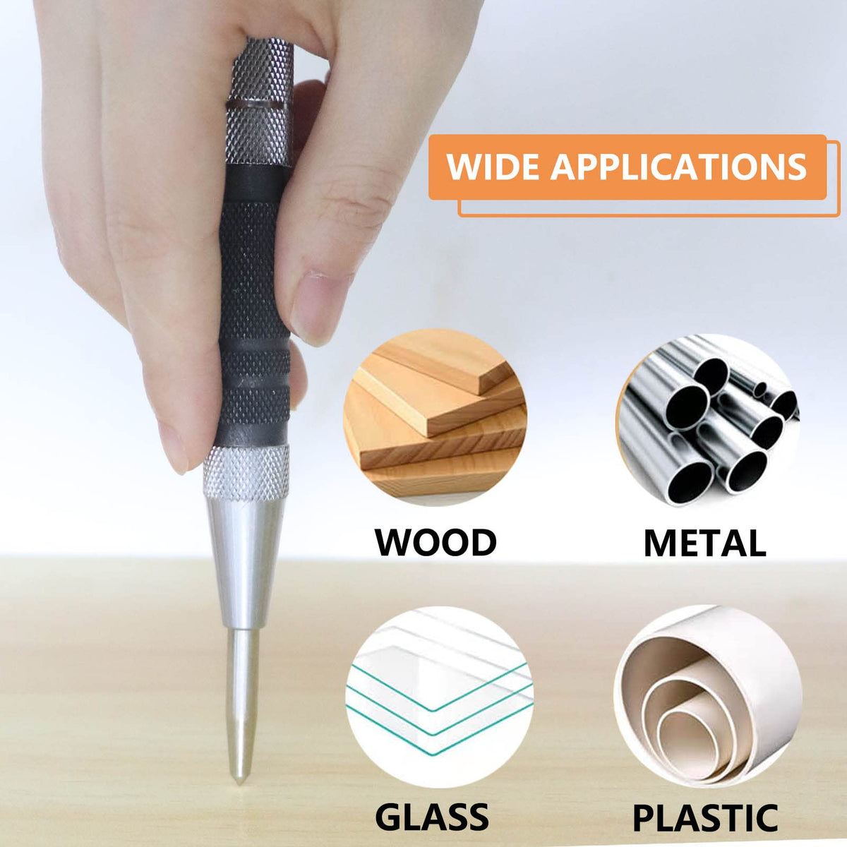 WHLLING center punch marking wood metal plastic with precise alignment