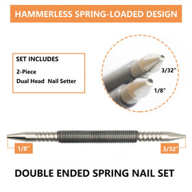 WHLLING dual-head nail setter 1/8in for larger finish nails.