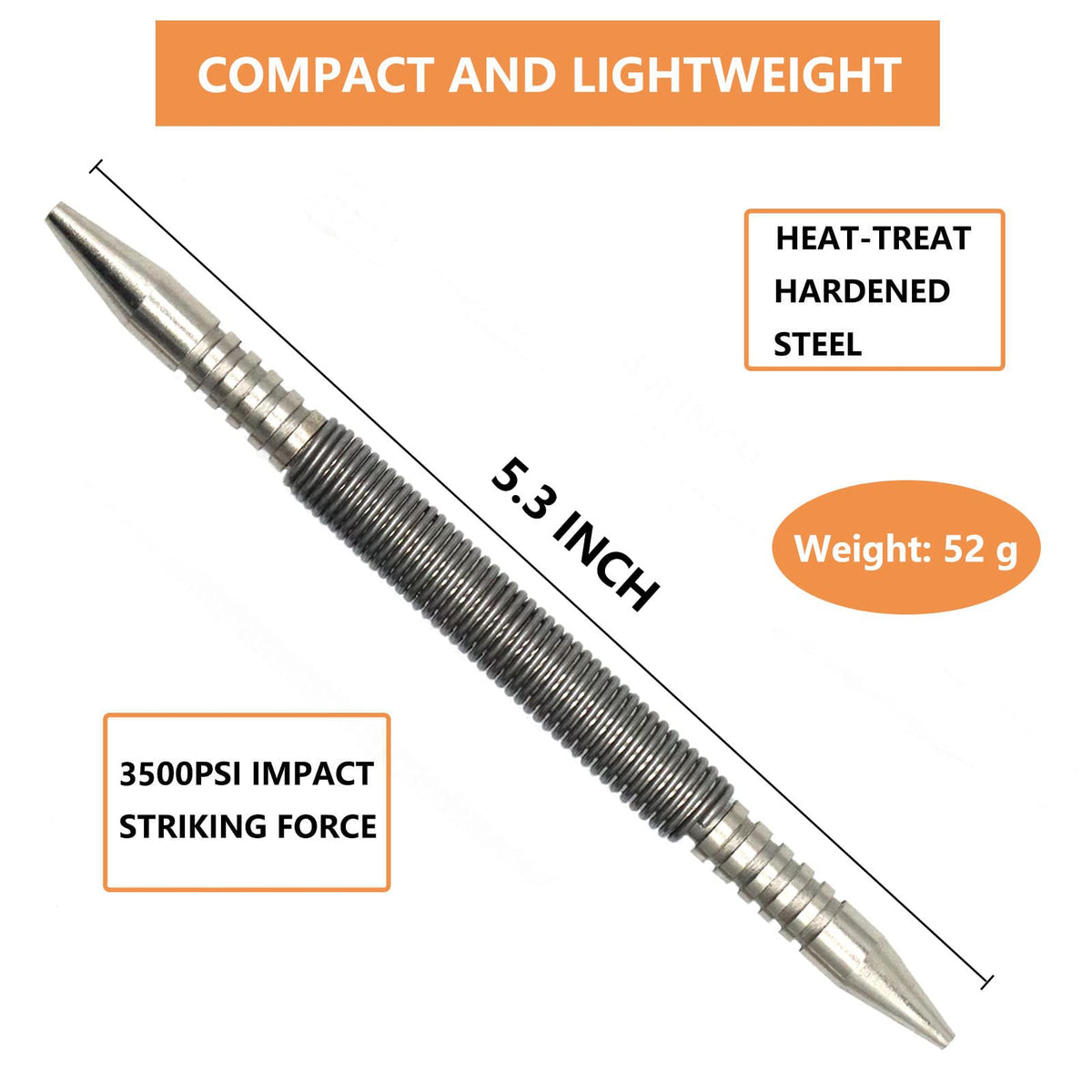 WHLLING spring-loaded nail setter in action enables controlled tapping.