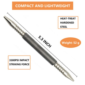 WHLLING spring-loaded nail setter in action enables controlled tapping.