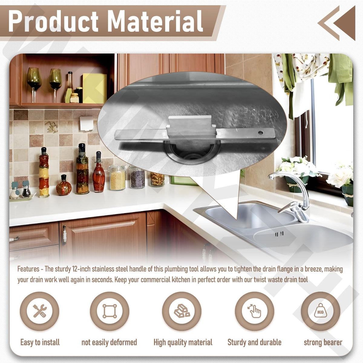 WHMYZHL Tool supports 3in and 3.5in drain flanges for compatibility.