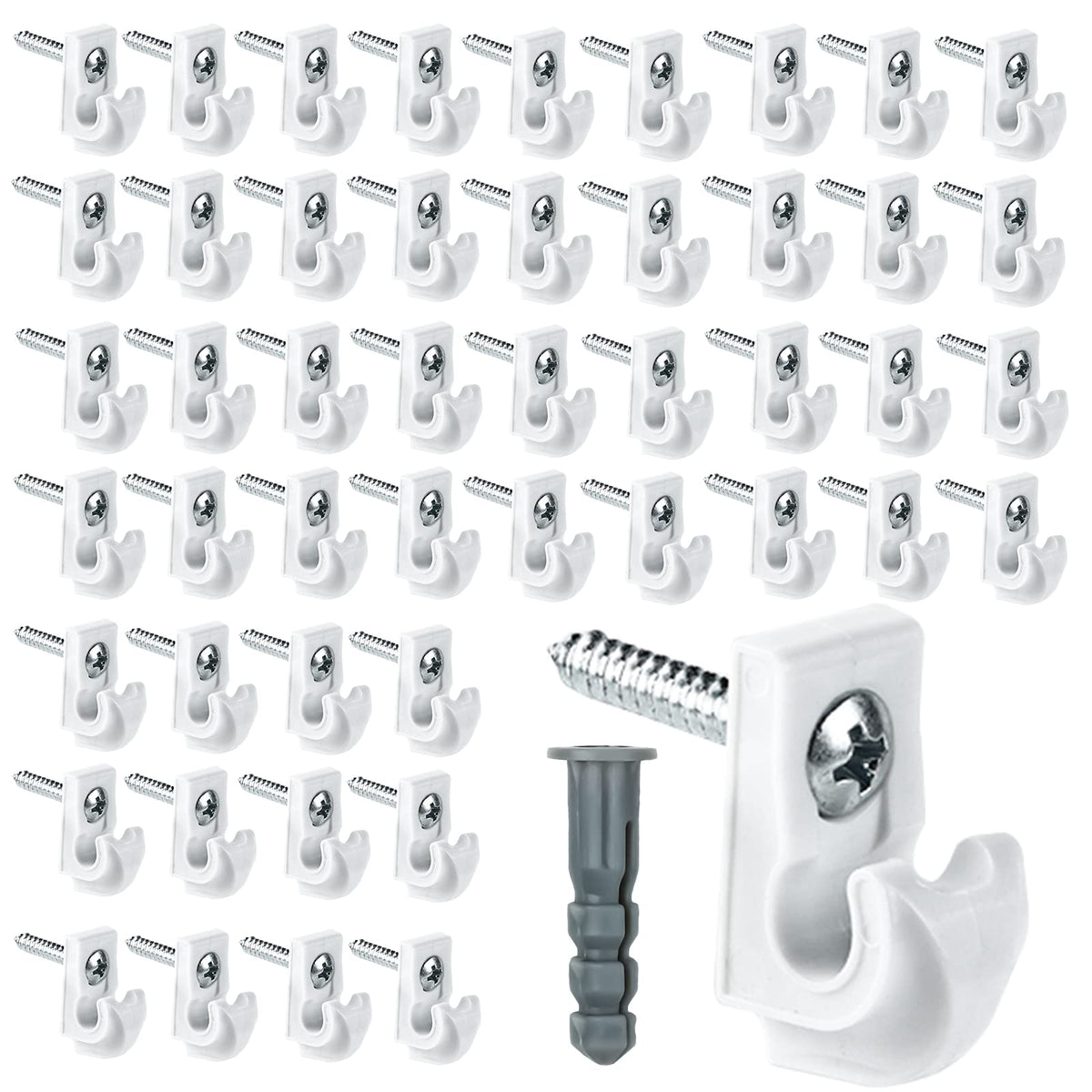 Whumsdog white wall clip securely attaches closet shelf