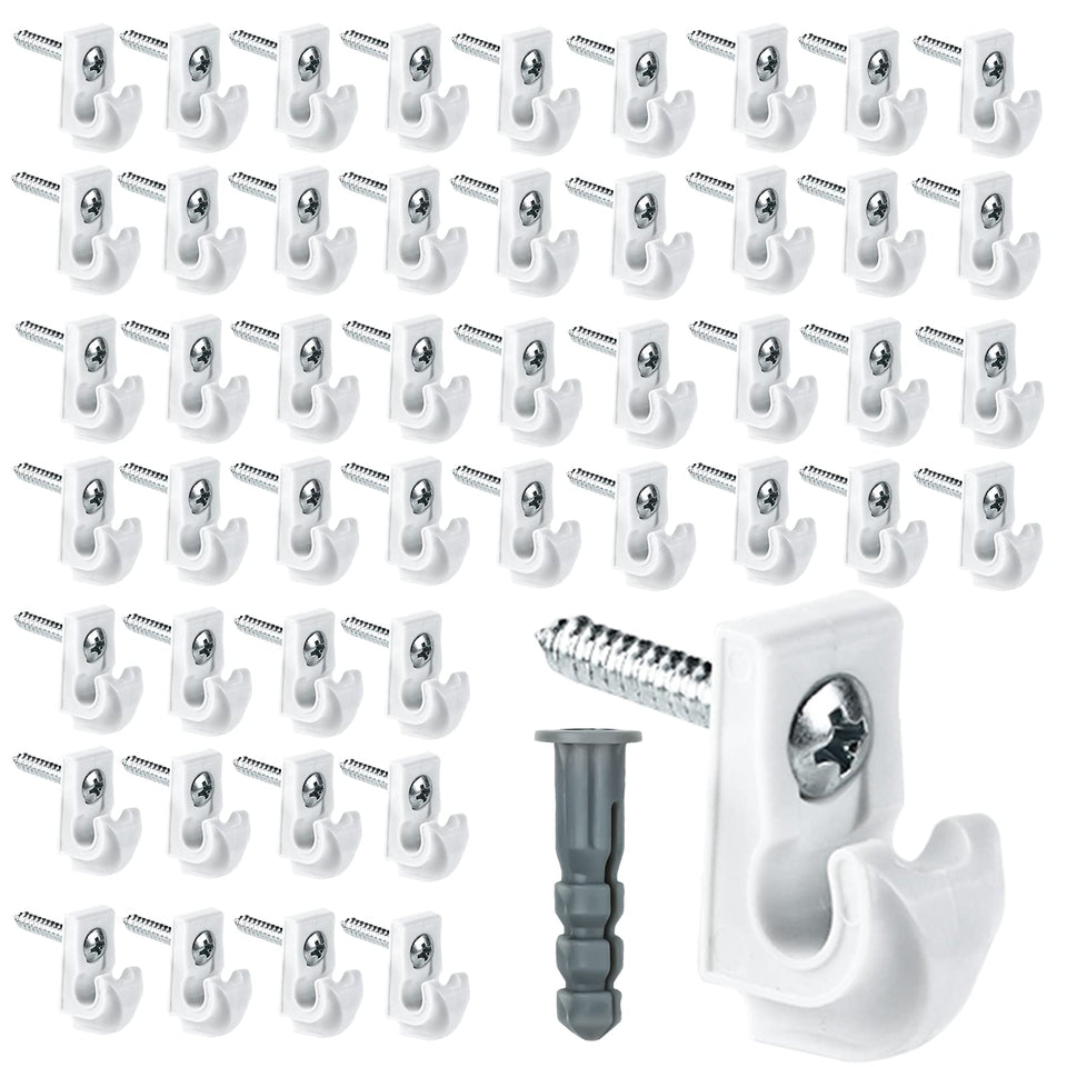 Whumsdog white wall clip securely attaches closet shelf