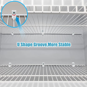 Whumsdog white wire shelf clip installed for organized storage