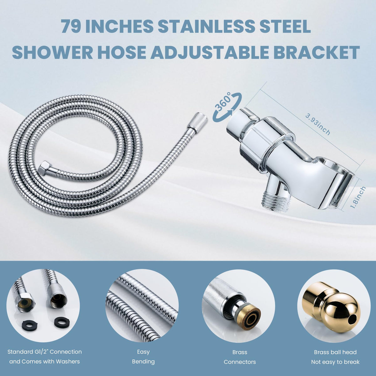 WHZeffect adjustable angle bracket to direct water precisely