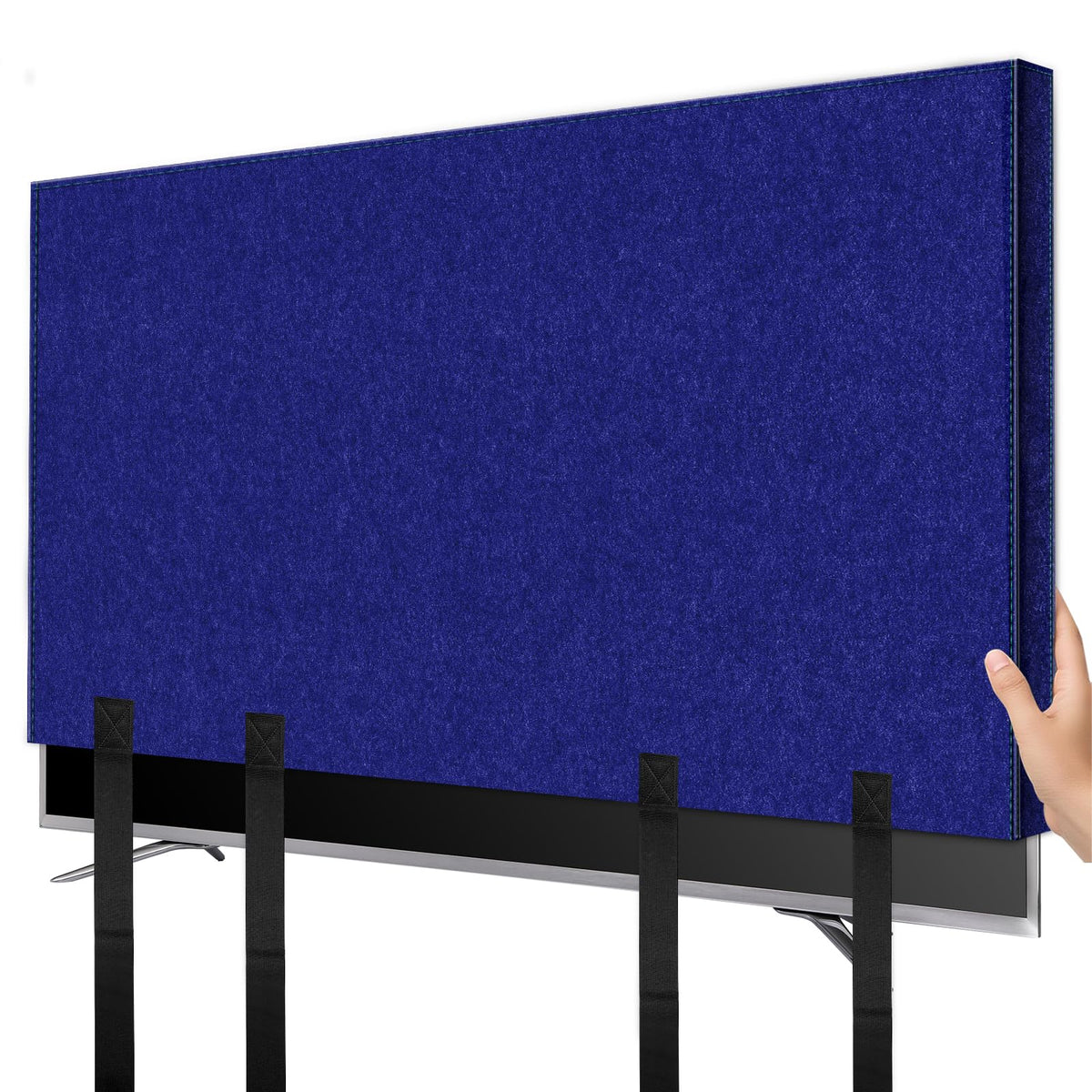 Wibeelee TV Cover Moving 75-Inch Blue protects TV during transport.