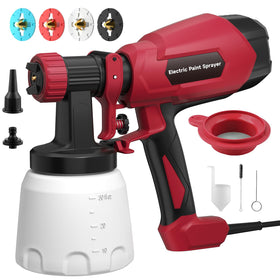 WIBENTL paint sprayer with 3 patterns and 4 brass nozzles for versatile coverage.