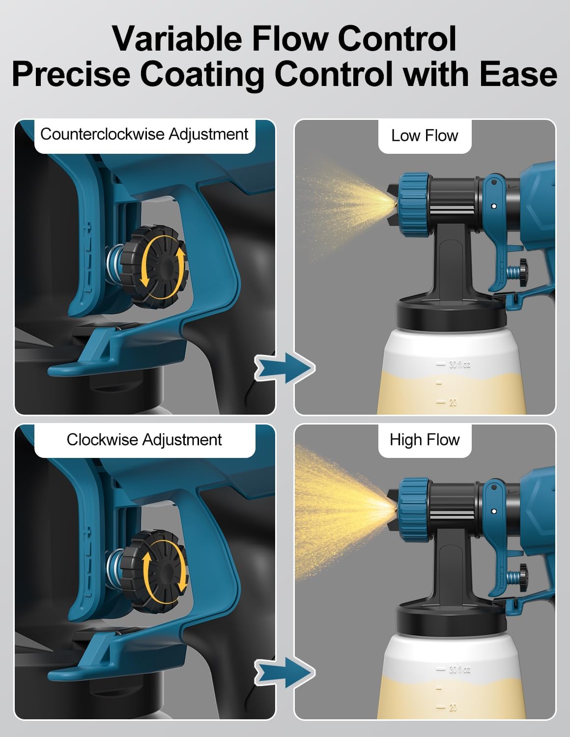 WIBENTL four brass nozzles set enabling versatile surface coverage