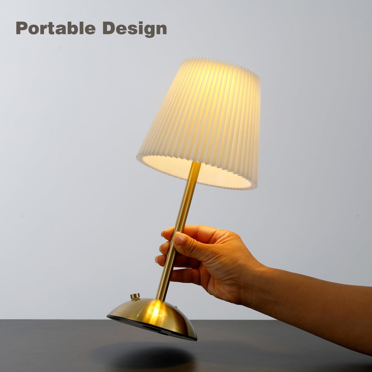 widfous cordless table lamp antique brass base adds vintage charm and warmth