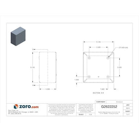 Wiegmann SC-Series pull box side view highlighting sturdy 16-gauge steel construction.