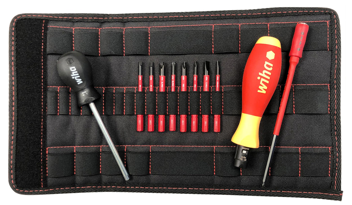 Heavy-duty canvas pouch keeps the kit secure in field work