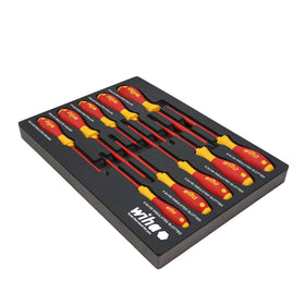Wiha 32080 screwdriver tray set tips array demonstrates versatility for varied fasteners