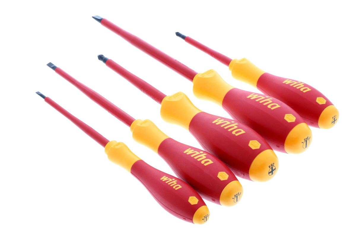 Wiha 32091 insulated slotted blades in common sizes for precise fits