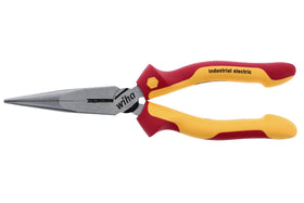 Wiha 32923 insulated long-nose pliers front view for safe electrical work up to 1000V