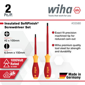 Wiha 33580 slotted 6-5x150mm screwdriver close-up