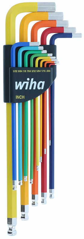 Wiha 66981 color-coded hex keys set in holder for quick identification during repairs