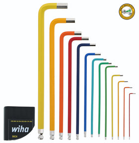 Wiha 66981 SAE sizes from 0.05 in to 3/8 in covered in the set