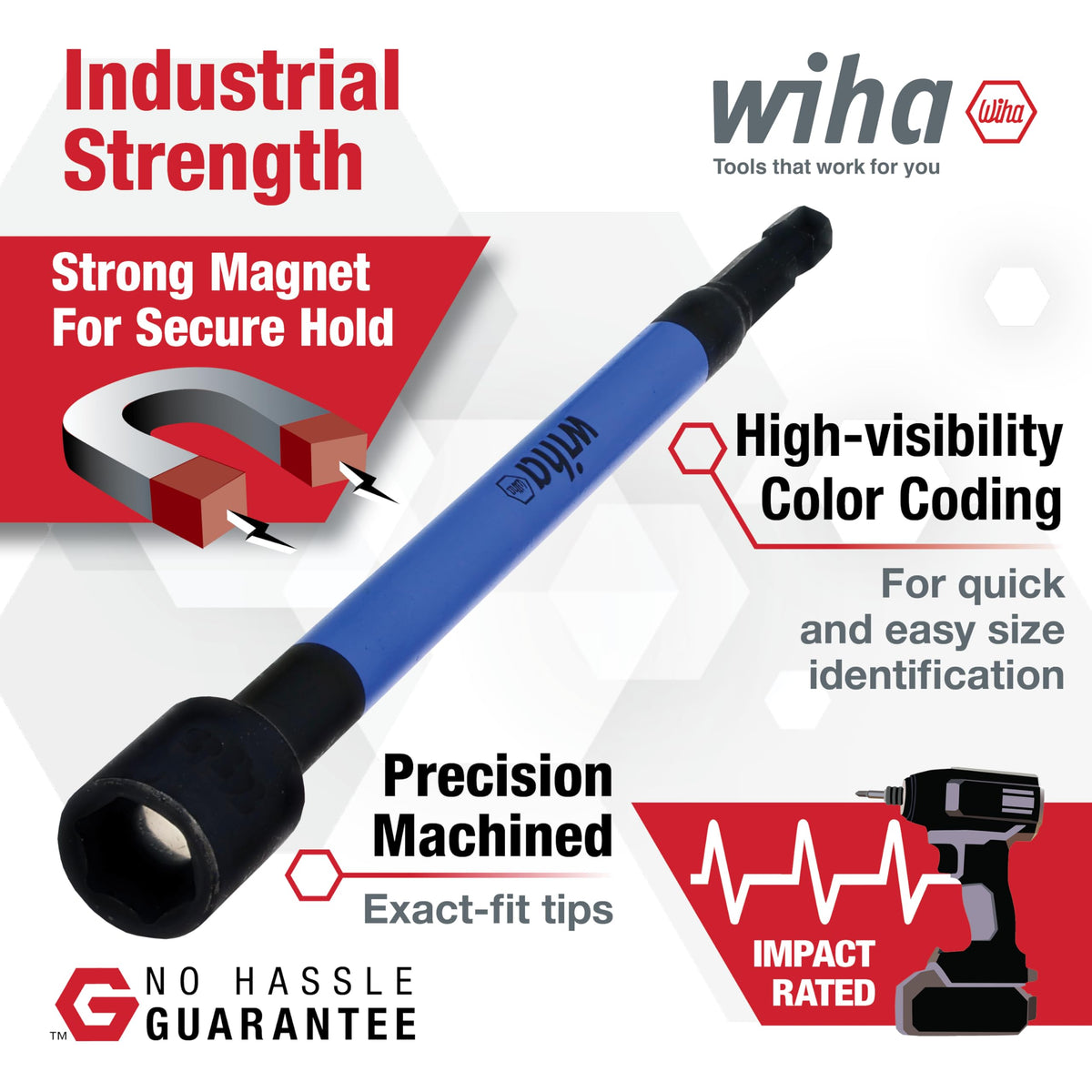 Wiha 70487 magnetic nut setter 10mm in use for quick fastener engagement