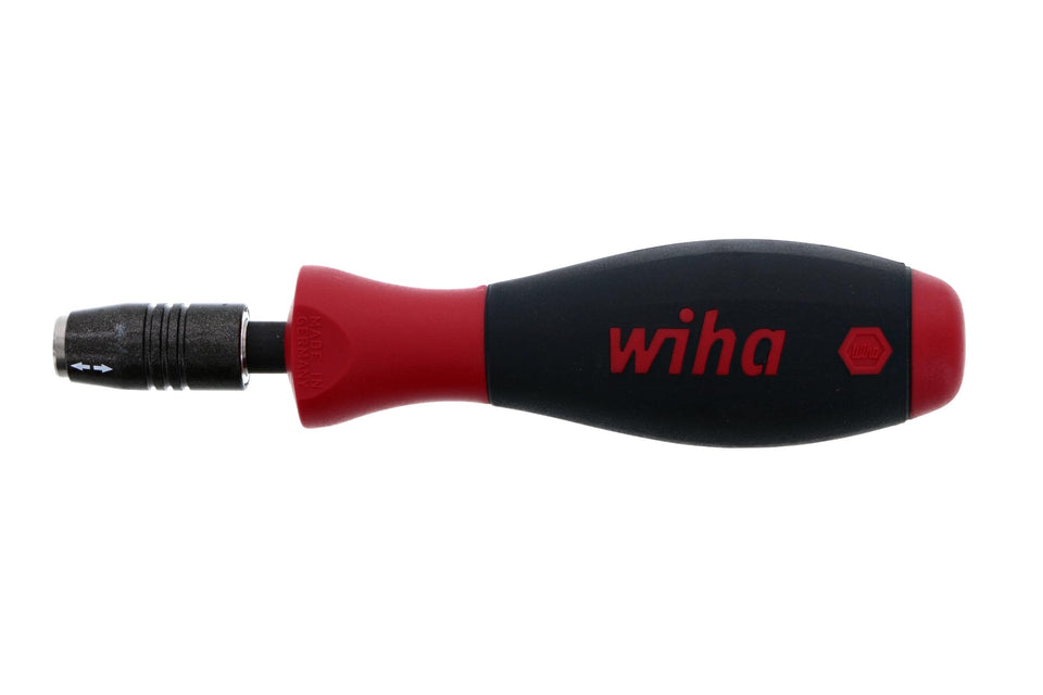Wiha 76000 SoftFinish CentroFix bit holder close-up showing magnetized retention.