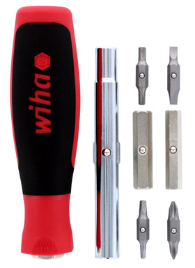 Interchangeable bit receiver on Wiha 11inOne Multi-Driver for quick swaps