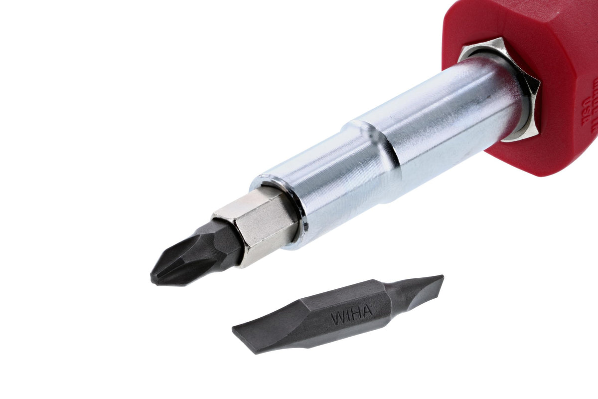 Nut-driver tips included on Wiha 11inOne Multi-Driver for secure fasteners