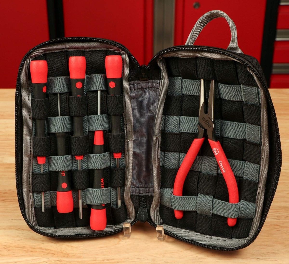 Wiha 91472 Cordura pouch packaged for shipment