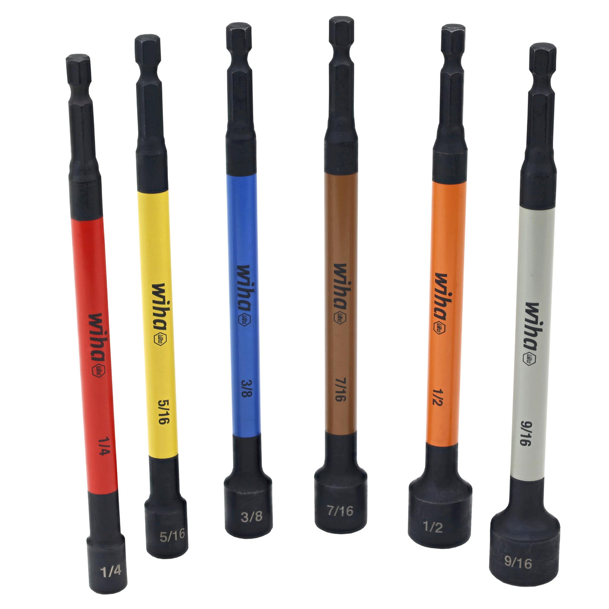 Wiha color-coded magnetic nut setter 1/2-inch for versatile SAE applications