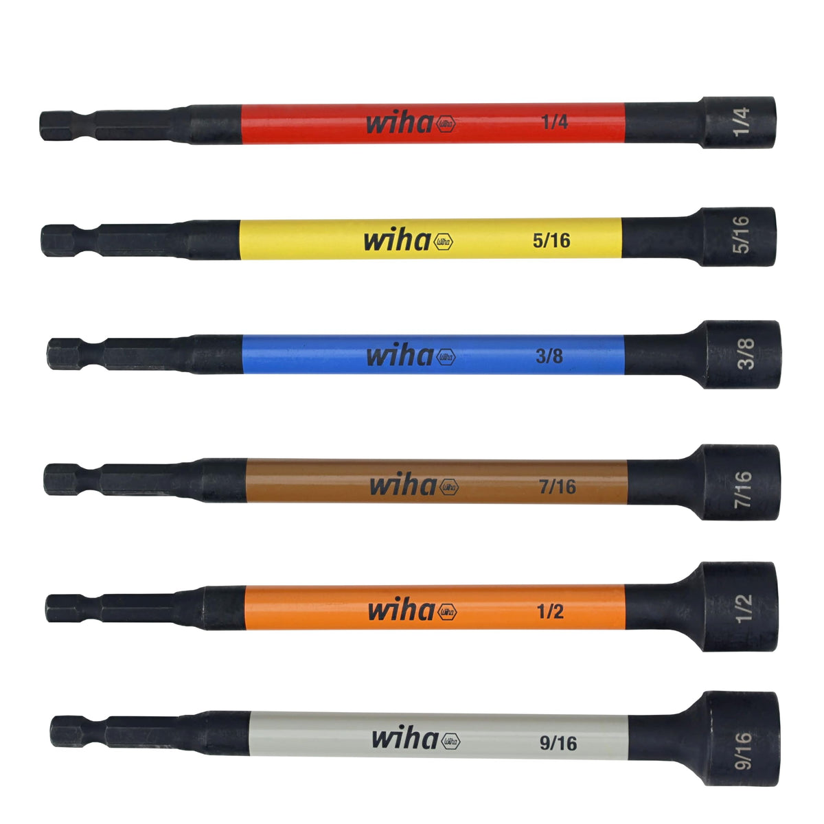 Wiha color-coded magnetic nut setter 1/4-inch for quick engagement and secure fastener retention
