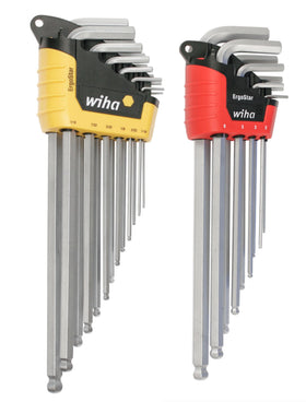 Wiha ErgoStar ball-end hex L-key set holder with quick access and secure storage.